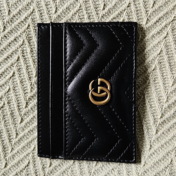 NIB Gucci Marmont Card Case - black leather - Picture 4 of 5